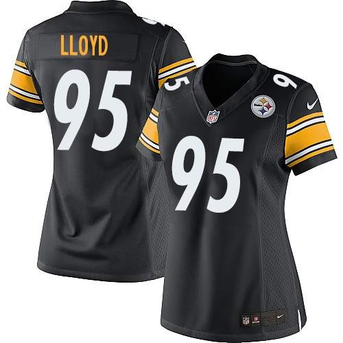 Women's Elite Greg Lloyd Nike Jersey Black Home - #95 NFL Pittsburgh Steelers